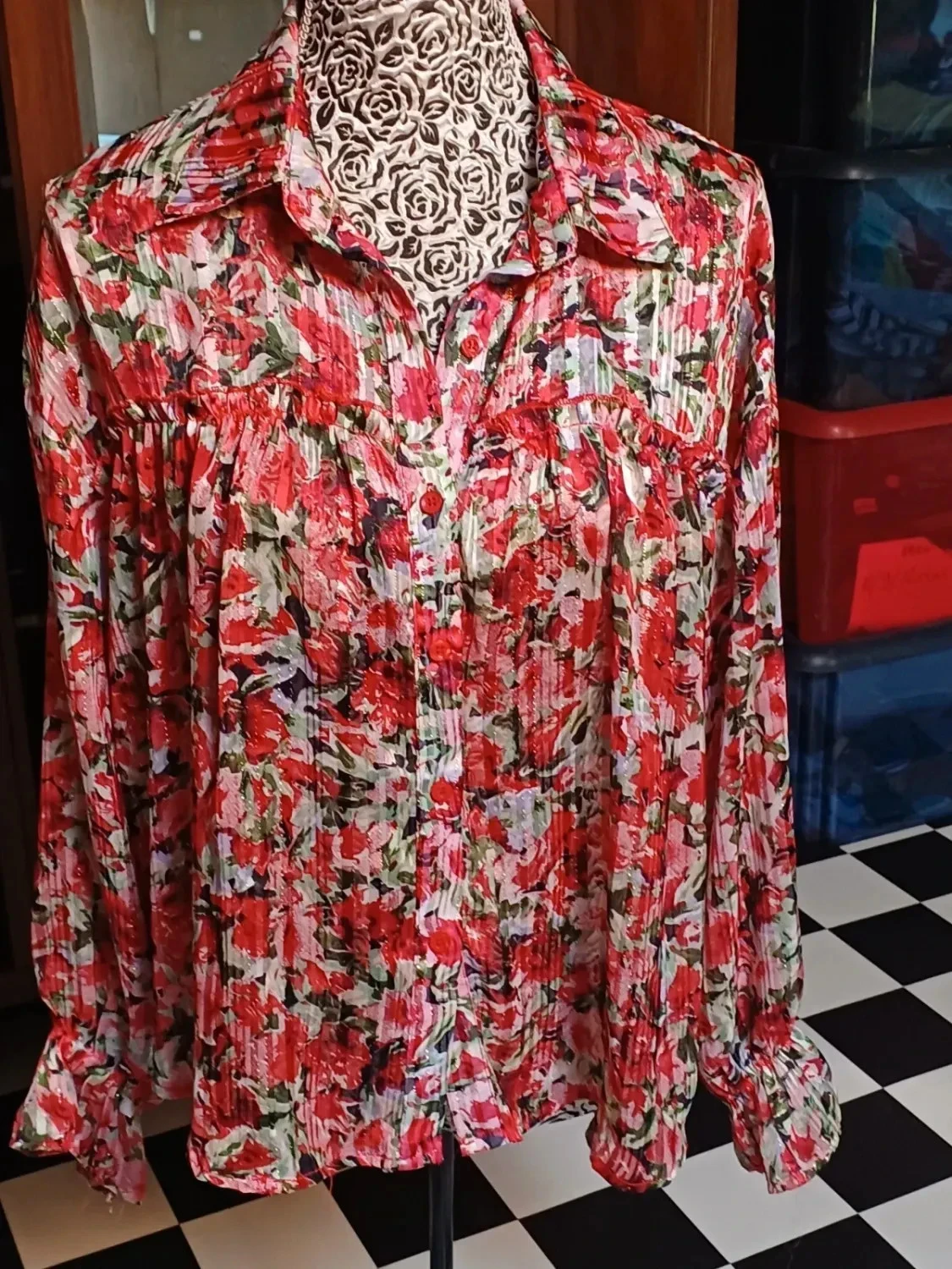 Blouse shirt size S/M – photo 2